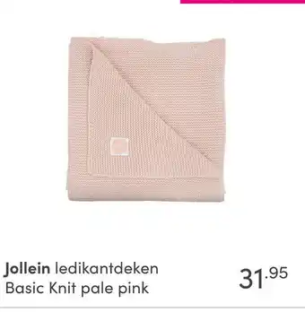 Baby & Tiener Jollein Ledikantlaken Basic Knit pale pink aanbieding