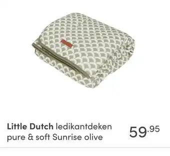 Baby & Tiener Little Dutch Ledikantdeken Pure & Soft Sunrise olive aanbieding