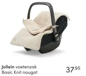 Baby & Tiener Jollein Voetenzak Basic Knit nougat aanbieding