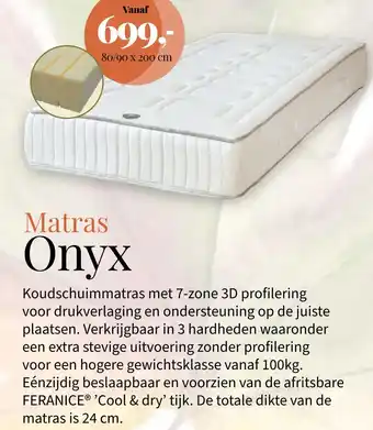 Preston Matras onyx aanbieding