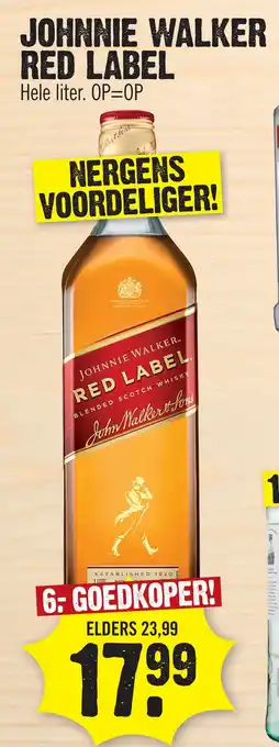Super Dirck 3 Johnnie walker red label aanbieding