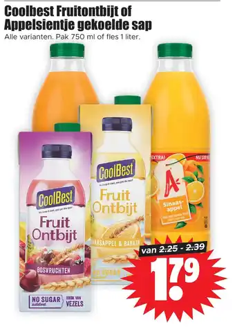 Dirk Coolbest fruitontbijt of appelsientje gekoelde sap aanbieding