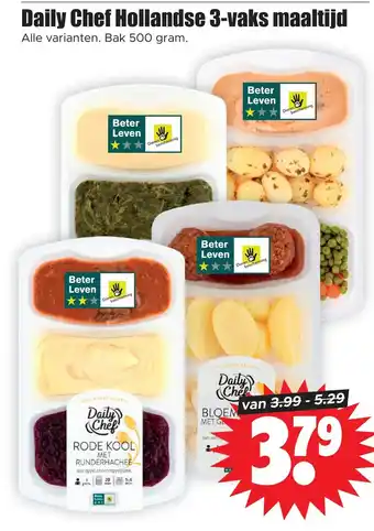 Dirk Daily chef hollandse 3-vaks maaltijd aanbieding