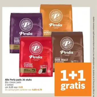 Albert Heijn Alle perla pads 36 stuks bijv. classic pads aanbieding