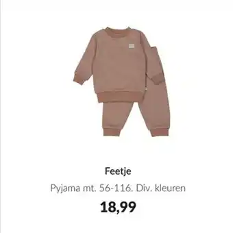 Babypark Feetje Pyjama mt. 56-116. Div. kleuren aanbieding