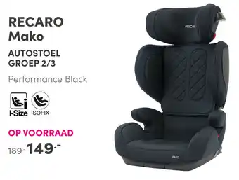 Baby & Tiener Recaro Mako autostoel aanbieding