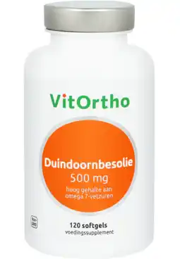 De Online Drogist Vitortho duindoornbesolie 500mg softgels 120sg aanbieding