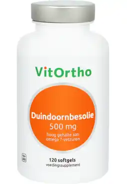 De Online Drogist Vitortho duindoornbesolie 500mg softgels 120sg aanbieding