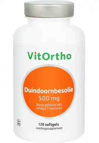 De Online Drogist Vitortho duindoornbesolie 500mg softgels 120sg aanbieding
