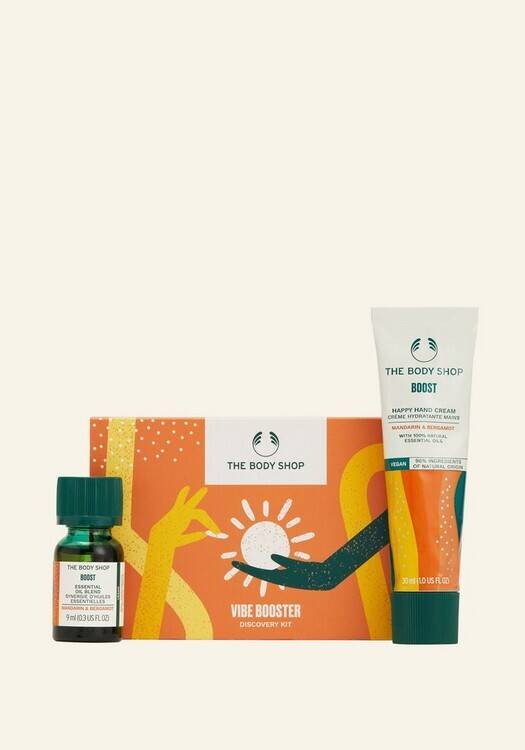 The body shop vibe booster discovery kit aanbieding bij The Body Shop