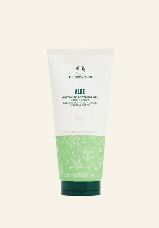 The body shop aloe multiuse soothing face & body gel 200 ml aanbieding