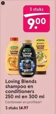 Etos Loving Blends shampoo en conditioners 250 ml en 300 ml aanbieding