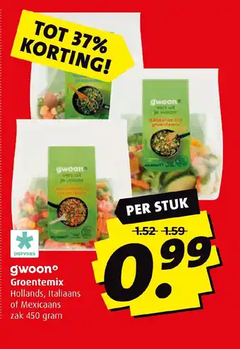 Boni Groentemix 450 gram aanbieding