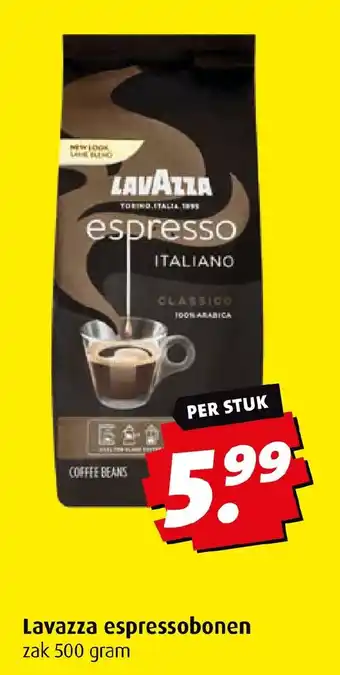 Boni Lavazza espressobonen 500 gram aanbieding