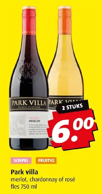 Boni Park villa 750 ml 2 STUKS aanbieding