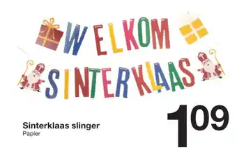 Zeeman Sinterklaas slinger aanbieding