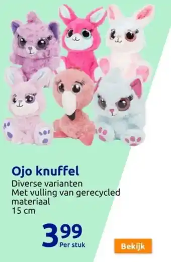 Action Ojo knuffel 15 cm aanbieding