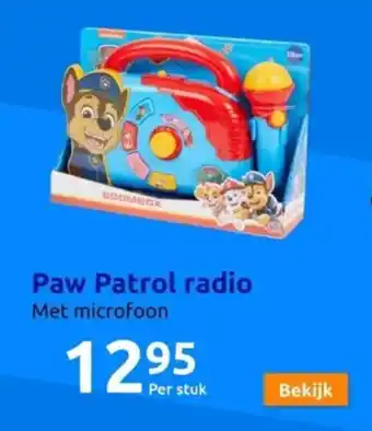 Action Paw Patrol radio aanbieding