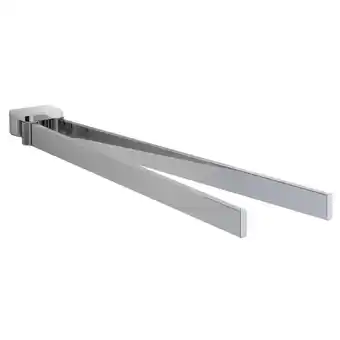 Sanitairwinkel.nl Nemo spring - vigor - beweegbare handdoekhouder -wandmontage - 380 x 25 x 50 mm - zink /aluminium - geborsteld nikkel showroo aanbieding