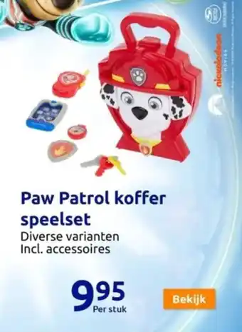 Action Paw Patrol koffer speelset aanbieding