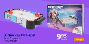 Action Airhockey tafelspel 2 spelers 48x30x8 cm aanbieding