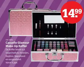 Marskramer Casuelle Glamour Make-Up Koffer De koffer bevat o.a. oogschaduw, kwastjes, lipgloss, lippotlood en oogpotlood. Vanaf 5 jaar. aanbieding