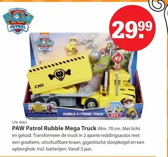 Marskramer PAW Patrol Rubble Mega aanbieding