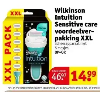 Kruidvat Wilkinson intuition sensitive care voordeelver aanbieding