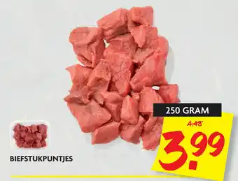 Dekamarkt Biefstukpunktjes 250g aanbieding