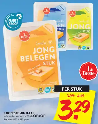 Dekamarkt 48+ kaas 450-520g aanbieding