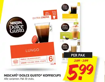 Dekamarkt Nescafe Dolce Gusto koffiecups 30 caps aanbieding