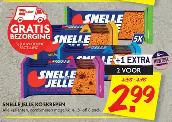 Dekamarkt Snelle Jelle Koekrepen 2*4-/5-/6-pack aanbieding