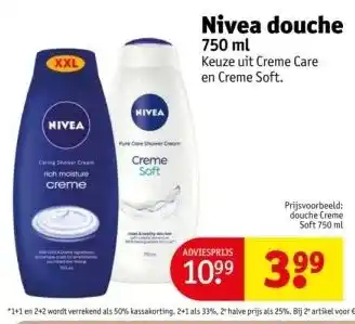 Kruidvat Nivea douche aanbieding