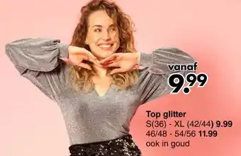 Wibra Top glitter aanbieding