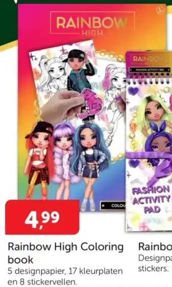 Boekenvoordeel Rainbow High Coloring book aanbieding