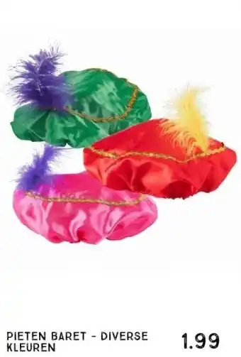 Xenos Pieten baret - diverse kleuren aanbieding