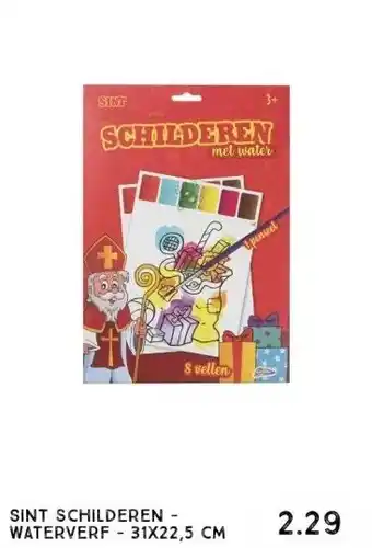 Xenos Sint schilderen - waterverf - 31x22,5 cm aanbieding