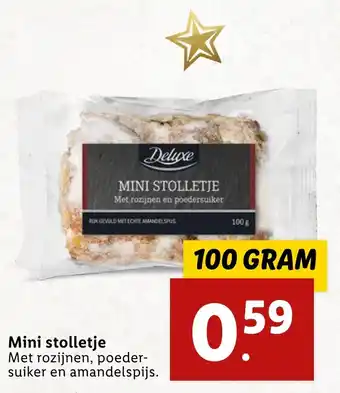 Lidl Mini stolletje 100 gram aanbieding