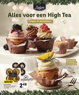 Lidl Luxe muffins 4 stuks aanbieding