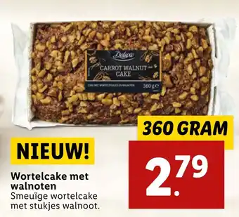 Lidl Wortelcake met walnoten 360 gram aanbieding