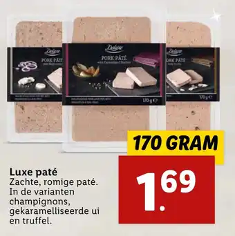 Lidl Luxe pate 170 gram aanbieding