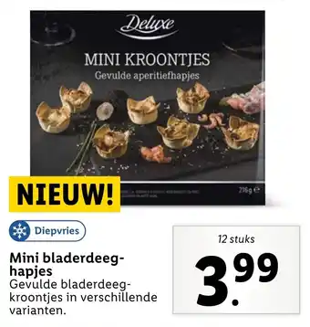 Lidl Mini bladerdeeghapjes12 stuks 2 aanbieding