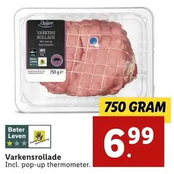 Lidl Varkensrollade 750 gram aanbieding