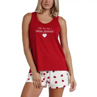 Spartoo Pyjama's / nachthemden admas pyjamashort tanktop dans mon coeur aanbieding