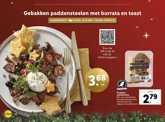 Lidl Gebakken paddenstoelen met burrata en toast aanbieding