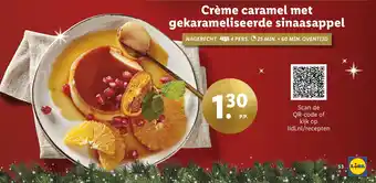 Lidl Crème caramel met gekarameliseerde sinaasappel aanbieding