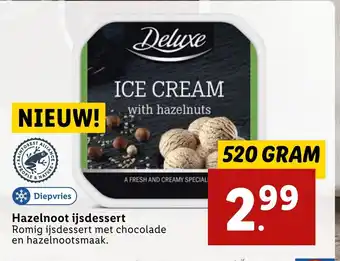 Lidl Hazelnoot ijsdessert 520 gram aanbieding