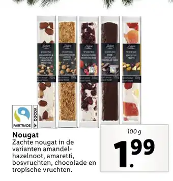 Lidl Nougat 100 g aanbieding