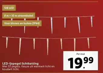 Lidl LED-ijspegel lichtketting aanbieding