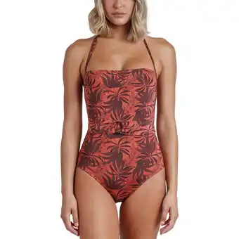 Spartoo Badpak admas strapless voorgevormd eendelig zwempak sunset palm aanbieding